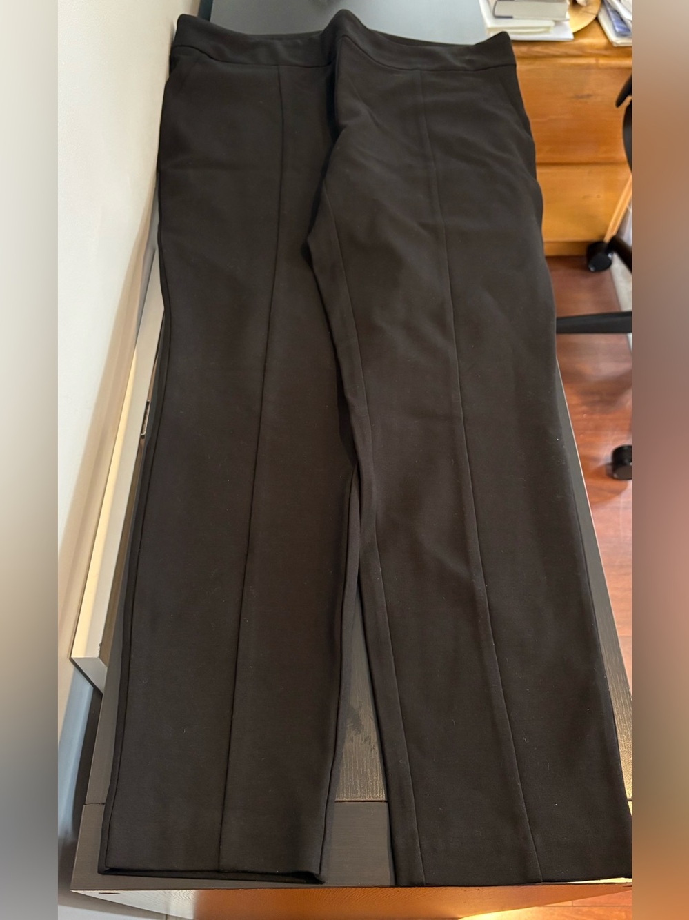 Hilary Radley Black Straight-Leg Pants